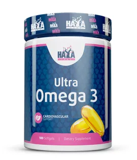 Ултра Концентрирано Омега 3 Рибено Масло 180 софт. / HAYA LABS Ultra Omega 3 Fish Oil / 180 Softgels