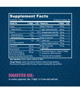 Омега 3-6-9 1200 мг., 200 софт. / HAYA LABS Omega 3-6-9 1200 mg / 200 Softgels