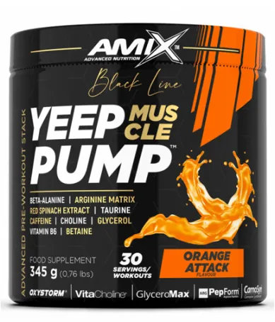 Предтренировъчен Напомпващ продукт 30 дози. / AMIX Black Line Yeep Pump Предтренировъчен Напомпващ продукт 30 дози. / AMIX Black Line Yeep Pump