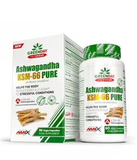 Ашваганда с Патент КСМ- 66, 60 капс. / AMIX ProVegan Ashwagandha KSM-66 Pure / 60 Vcaps