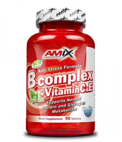 Б-комплекс + Витамин Ц и Е 90 капс. / AMIX Vitamin B-Complex + Vitamin C E / 90 Tabs.