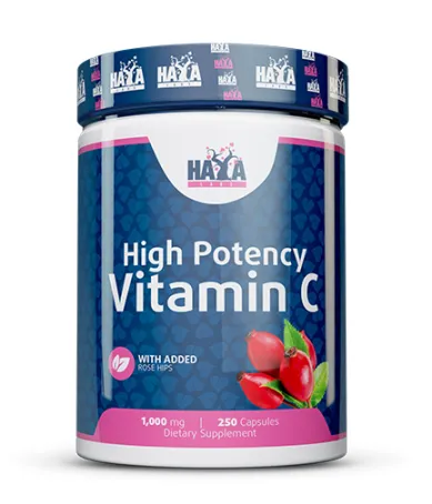 Витамин Ц 1000мг с Екстракт от Шипка 250 капс. / HAYA LABS High Potency Vitamin C 1000 mg with Rose Hips / 250 Caps
