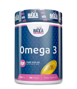 Омега 3 Рибено Масло 1000 мг., 200 софт. / HAYA LABS Omega 3 1000 mg Fish Oil / 200 Softgels