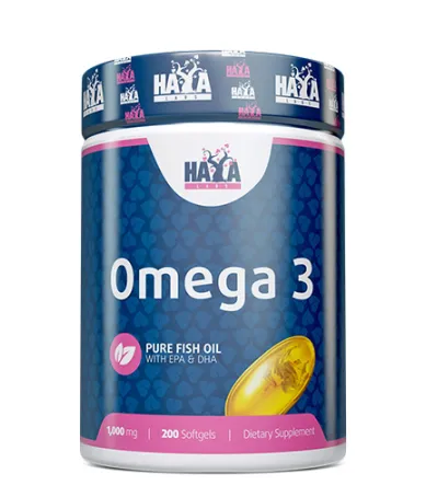 Омега 3 Рибено Масло 1000 мг., 200 софт. / HAYA LABS Omega 3 1000 mg Fish Oil / 200 Softgels