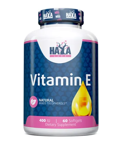 Витамин Е със Смесени Токофероли, 400 IU, 60 софт. /HAYA LABS Vitamin E Mixed Tocopherols 400 IU / 60 Softgels