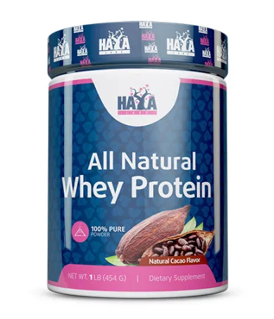 Суроватъчен Протеин Натурален с Вкус Какао 0,454 кг. / HAYA LABS 100% Pure All Natural Whey Protein / Natural Cacao Суроватъчен Протеин Натурален с Вкус Какао 0,454 кг. / HAYA LABS 100% Pure All Natural Whey Protein / Natural Cacao