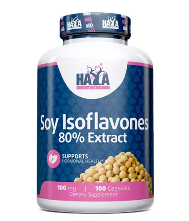 Сoeви Изoфлaвoни БЕЗ ГМО, 80 мг., 100 капс. / HAYA LABS Soy Isoflavones 80% Extract NON-GMO 100 mg / 100 Caps Сoeви Изoфлaвoни БЕЗ ГМО, 80 мг., 100 капс. / HAYA LABS Soy Isoflavones 80% Extract NON-GMO 100 mg / 100 Caps