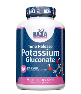 Калиев Глюконат 99 мг., 100 табс. / HAYA LABS Potassium Gluconate 99 mg / 100 Tabs