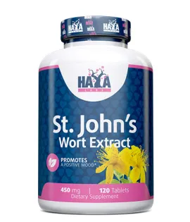 Жълт Кантарион 450 мг., 120 табс. / HAYA LABS St. John's Wort 450 mg / 120 Tabs