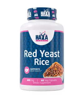 Дрожди от Червен Ориз 600 мг., 60 капс. / HAYA LABS Red Yeast Rice 600 mg / 60 Vcaps