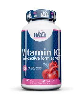 Витамин К2 - форма Мк 7, 100 мкг., 60 капс. / HAYA LABS Vitamin K2-Mk7 100 mcg / 60 Caps